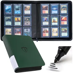 Toploader Binder with Sleeves, Holds 288 Toploaders, 9-Pocket Double-Sided Storage Binder for 3 x 4" Toploaders, Trading Card Binder, Trading Card Album