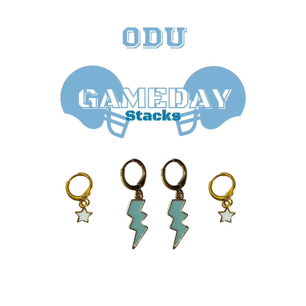 Old Dominion Classic Gameday Earring Stack For Monarchs Game Day