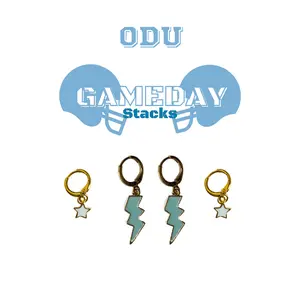 Old Dominion Classic Gameday Earring Stack For Monarchs Game Day