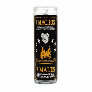 7 Machos Spiritual Candle for Good Luck & Bad Vibes Protection (7 Machos) – Fixed Candle