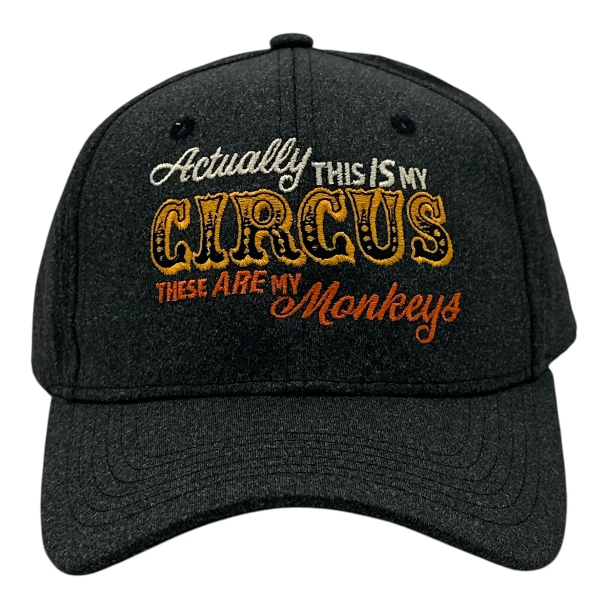 Actually This Is My Circus There Are My Monkeys Hat Funny Sarcastic Graphic Novelty Cap Funny Hats Funny Animal  Novelty Caps for Men Black - My Standard