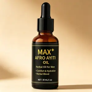 Natural Herbal Grooming Oil for Men – MAX+ Afroayiti 30ml – Comfort & Hydration – Lightweight, Non-Greasy – Daily Moisturizer