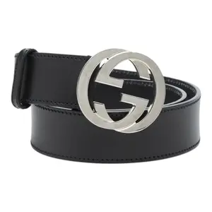 Pre-owned GUCCI Other Small Leather Goods Interlocking G Leather Belt