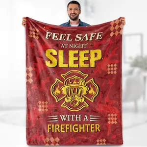 Fireman Blanket Soft Flannel Blanket for Sofa Bed Warm and Lightweight for Boys Girls Adults 50 Inch X 40 Inch