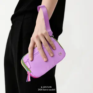 Kadynow CN6051  Three-Layer Contrast Color Multifunctional Chest Bag Polyester Material Waterproof Waist Bag Handbag TikTokShopHolidayHaul