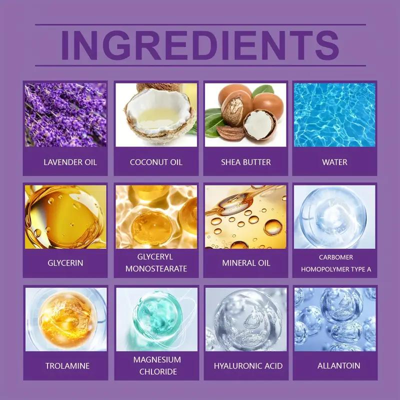 Buy One Get One Free Lavender Magnesium Cream with Scraping Board, Contains Hyaluronic Acid and Coconut Oil, Moisturizes, Smooths, Firms Skin, Suitable for Hands, Feet, and Abdomen, Daily Skincare, Body Lotion, Moisturizer