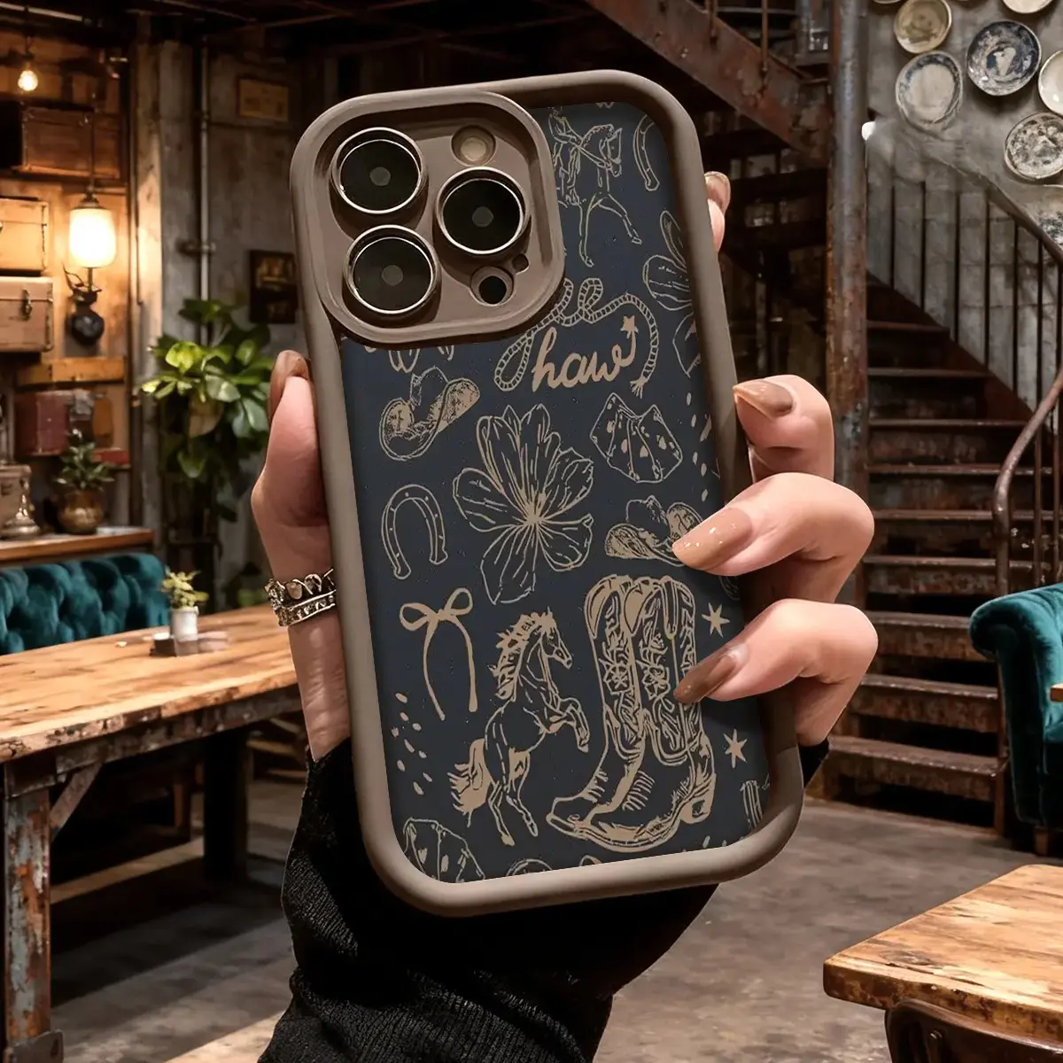 Western Cowboy Style Phone Case,phone Case Suitable for Iphone 11/12/13/14/15/16/17 Pro Promax Plus Air and Samsung S22/S23/S24/S25 Plus Ultra Fe,Shockproof Anti Scratch Protective Slim TPU Cover, Accessories, Smartphone