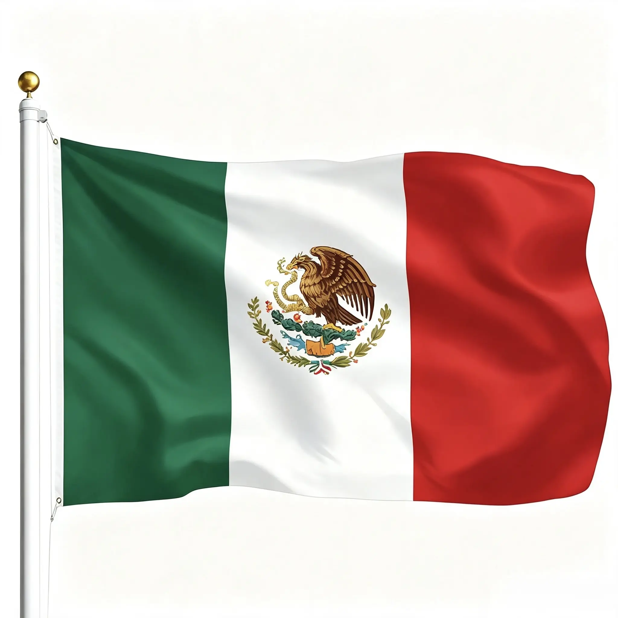 3×5 FT Mexican Fan Banner Flag, Waterproof Polyester Fabric, Double-Stitched Edges, Vivid Fade-Resistant Print & Lightweight Material. Suitable for room and home decor, shows Mexican pride, ideal for Mexican Independence Day celebrations.