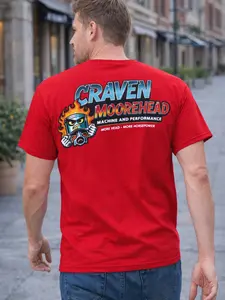 Craven Moorehead Machine and Performance T-Shirt, Sarcastic Mechanic Graphic Shirt, Vintage Automotive Humor Apparel