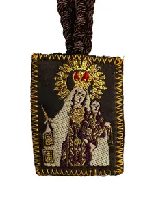 Virgen del Carmen Rope Scapular Necklace