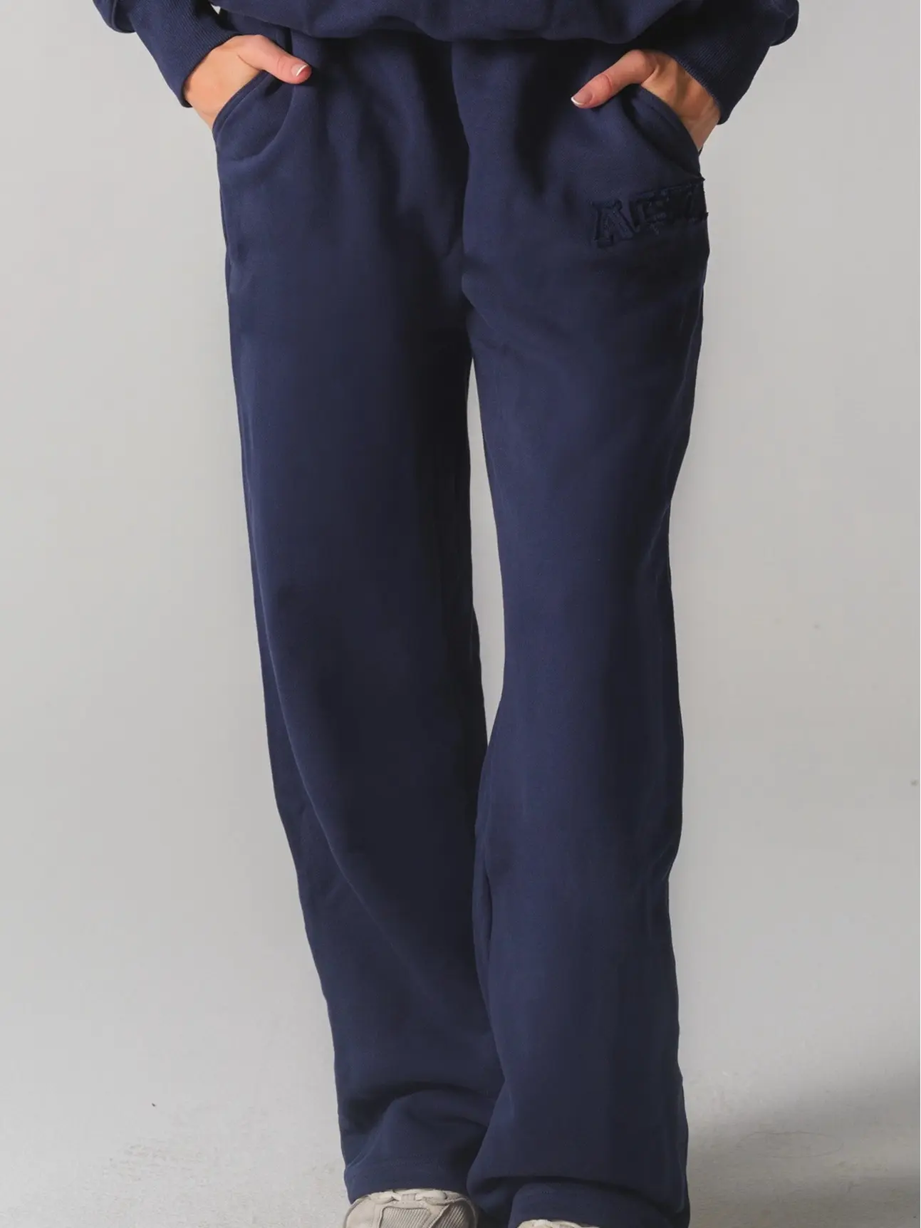 ACTA Essential Straight Leg Sweatpants - Soft Fabric High-Waisted Drawstring Waistband with Deep Pockets for Women's Loungewear