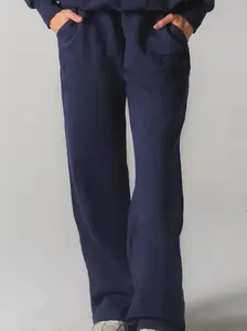 ACTA Essential Straight Leg Sweatpants - Soft Fabric High-Waisted Drawstring Waistband with Deep Pockets for Women's Loungewear