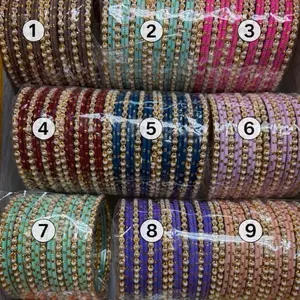 2.4 size Pearl matte dotted bangles set