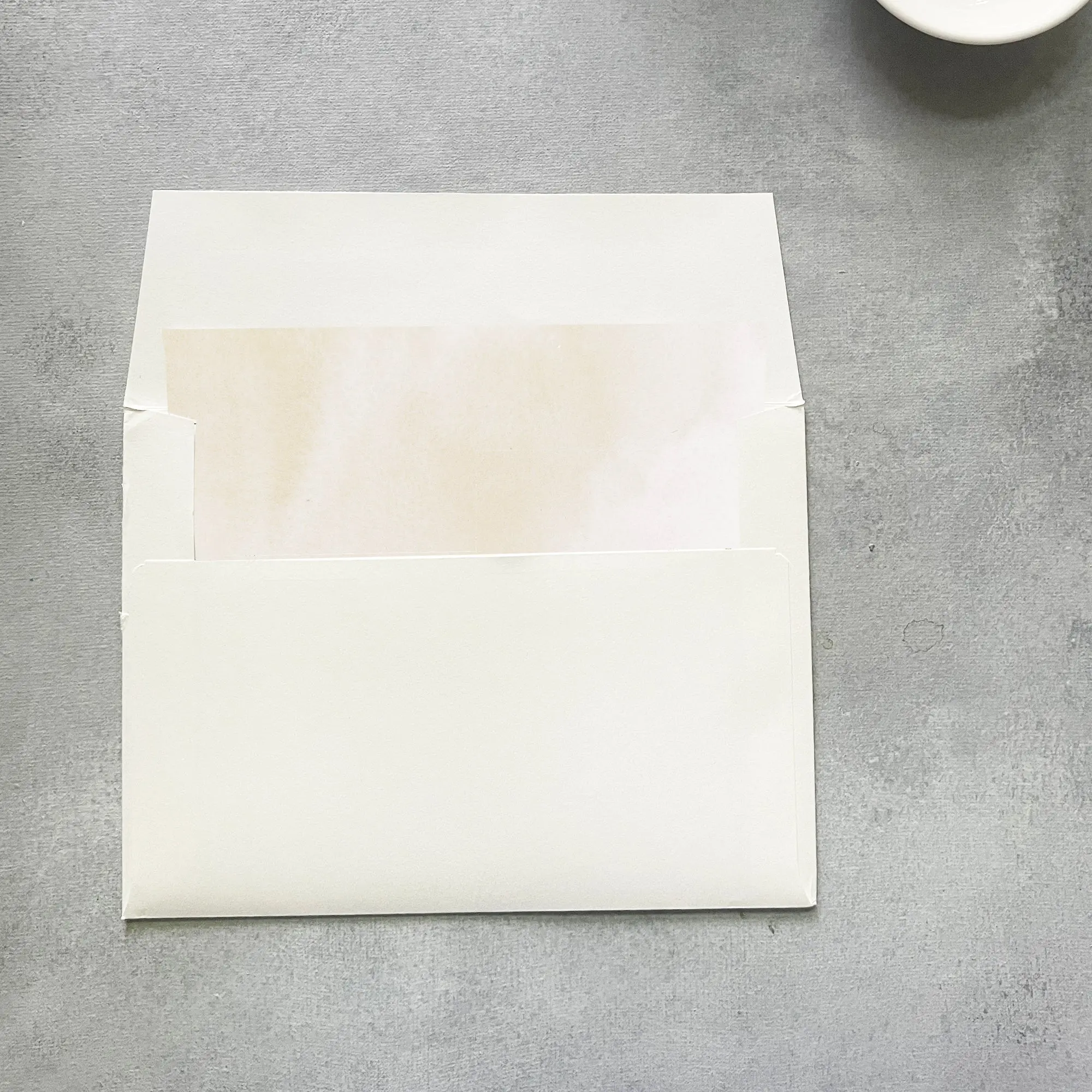 Neutral Beige Watercolor Envelope Liner | Square Flap | Set of 10