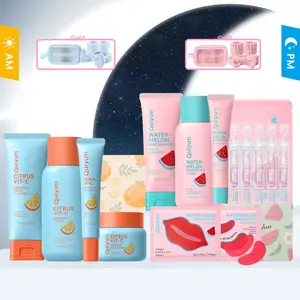 QUIYUM Day & Night Skincare Set,Vitamin C& Watermelon Niacinamide Skin Care Kit For Young Girl,Skin Care Products,Deep Moisture • Radiant Glow • Plump & Smooth Skin,Best Gift,