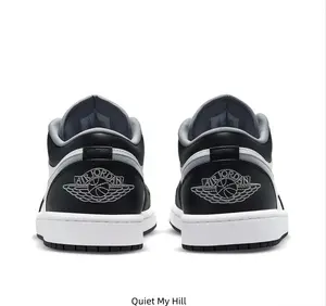Classic Black White Grey Low Top Sneakers  Retro Streetwear Style  Trendy Casual Shoes for Men & Women
