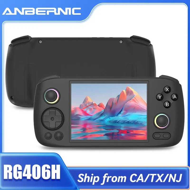 ANBERNIC RG406H Handheld Game Console Android 13 3D Hall Joystick 4 ...
