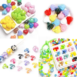 10Pcs/Bag Dopamine Series Colorful Kawaii Beads For Jewelry Making DIY Decorations Phone Chain Keyring Earrings Bracelet Necklace Hair Accessories Home Decor Handbag Charms