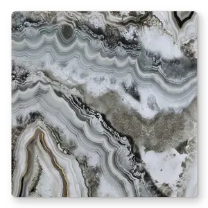 212 MAIN Abstract Geode-Look Hyperrealist Aluminium Metal Print Wall Art, 16x16 in Lightweight Modern Home Decoration for Artistic Light Rooms, Artwork