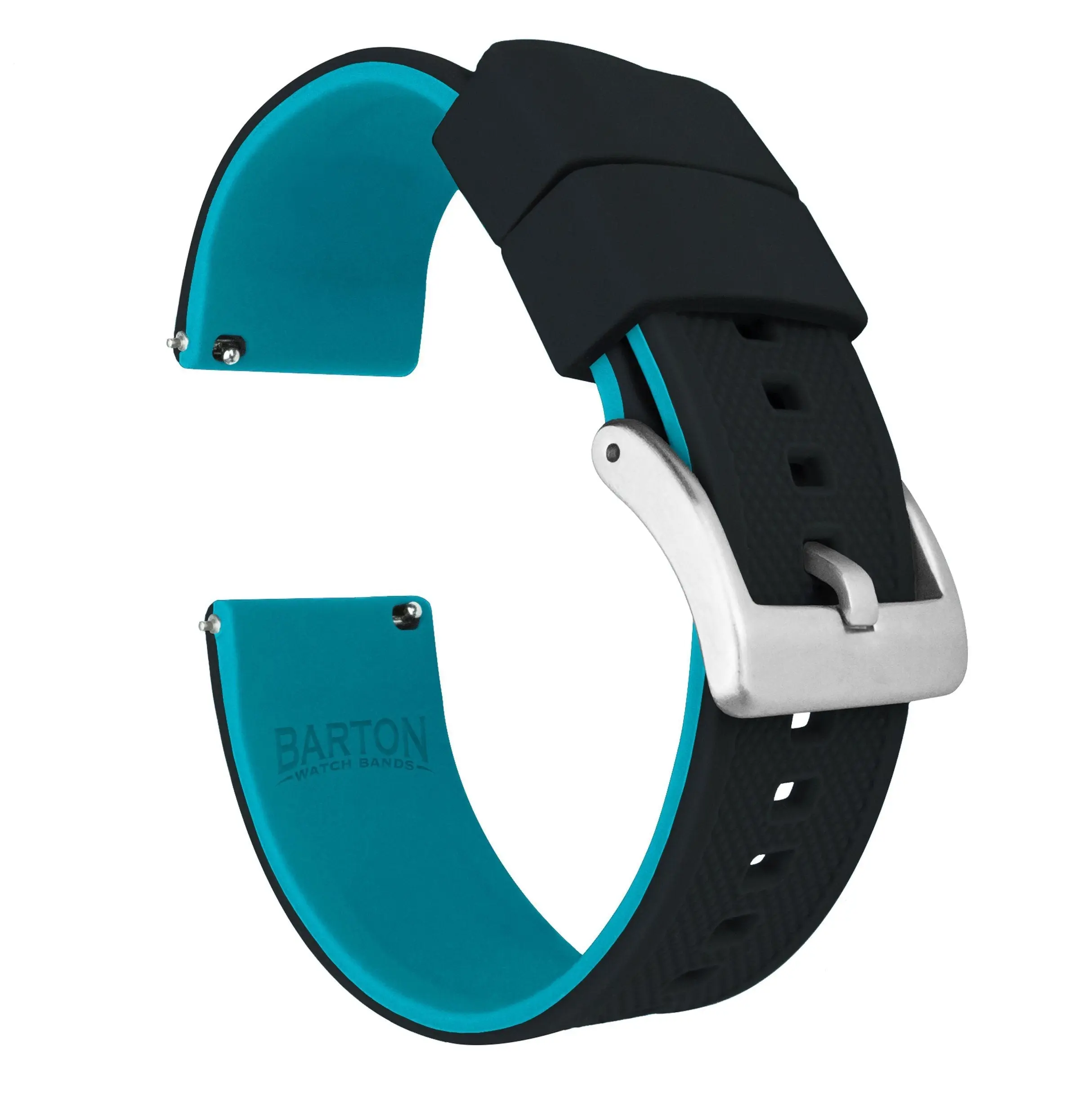 Amazfit GTR 4 & GTR 3 Pro Elite Silicone Black Top Aqua Blue Bottom Watch Band