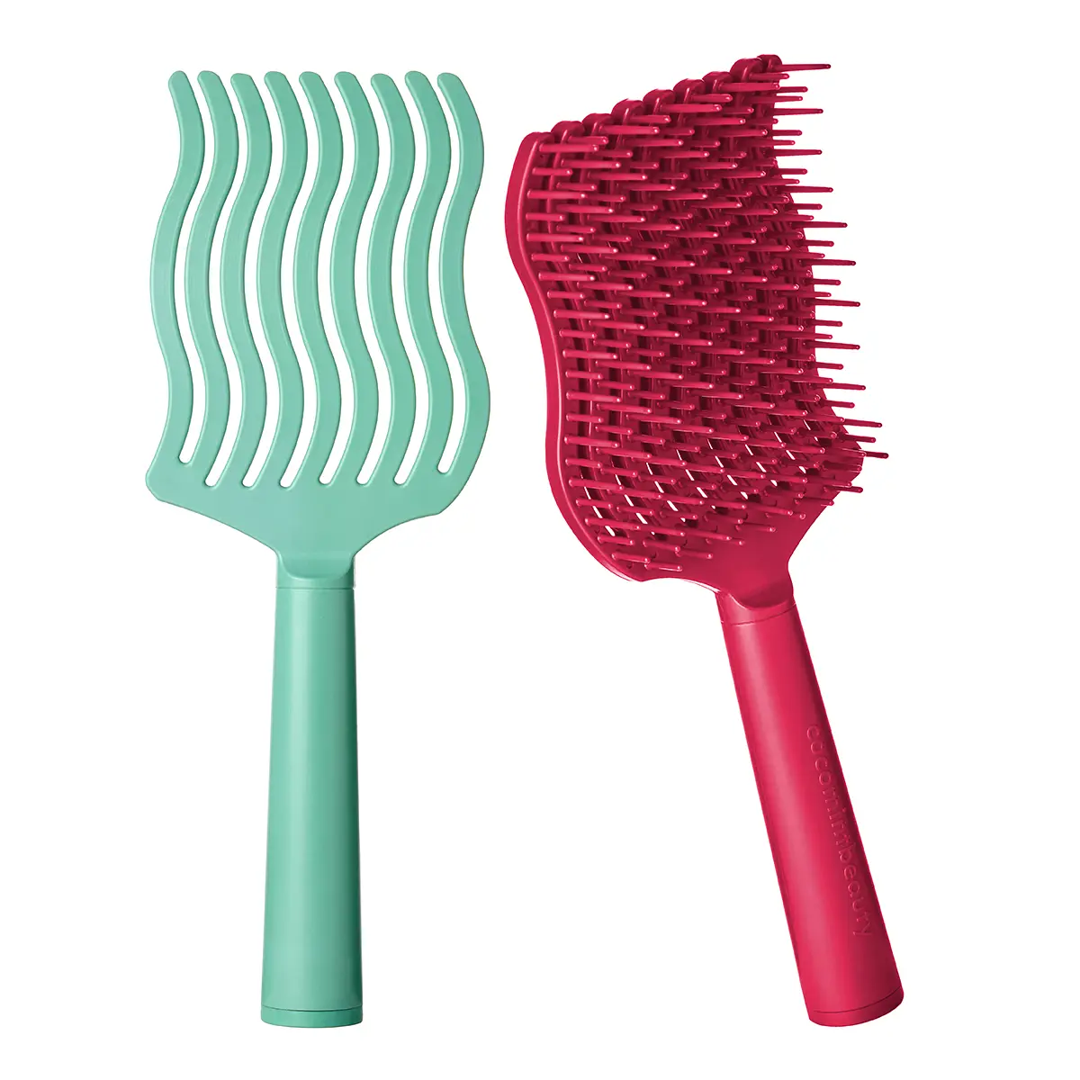 cocomintbeauty - The Any-Hair Detangling Brush 2-Piece Gift Set | SOFT DUAL-LENGTH BRISTLES, FLEXIBLE ARMS, GENTLE WET & DRY DETANGLING FOR ALL HAIR TYPES