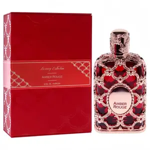Amber Rouge Eau De Parfum Spray 2.7 oz 80 ml Woody Spicy Vanilla Scent Long Lasting Hair Perfume Fragrance Good Girl Unisex for Women and Men Luxury Collection