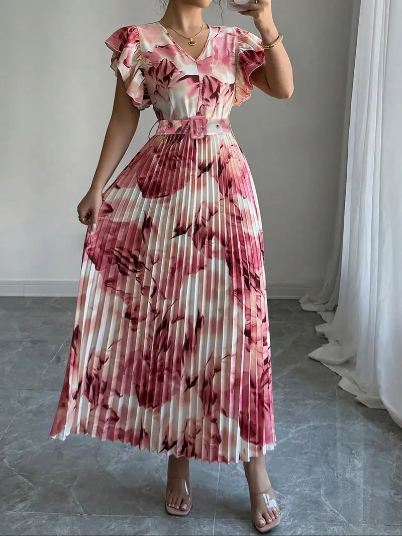 women's denim corset midi a-line dress - universal thread Sweetheart Floral A Line Dress with X Back plus / 16 / white-blue main image 1