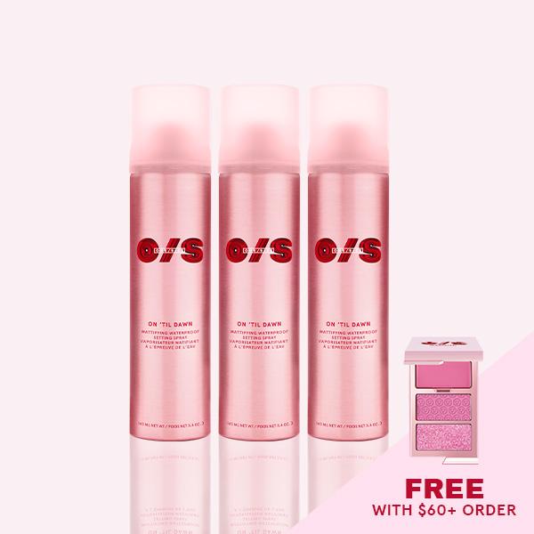 Lock, Slay, Repeat: 3 Full-Sized On 'Til Dawn Face Setting Sprays for Makeup - Flawless All-Day Oil Control, Matte Finish, Waterproof, Transferproof