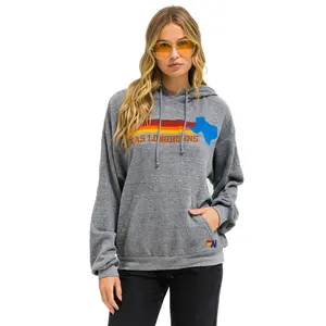 UNIVERSITY OF TEXAS STATE LOGO PULLOVER HOODIE RELAXED - HEATHER