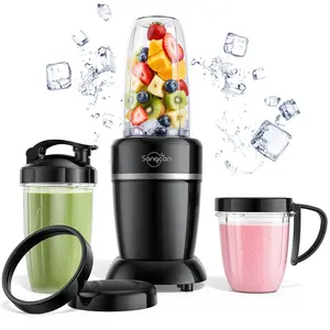 Sangcon 1000w Blender for kitchen-Capacity Upgrade,with (3) Cups (2) SpoutCovers (1)Storage cap (1)To-Go Cap, PortableBlender for Shakes and Smoothies, lceCrushing, Frozen Drinks, Spices.TikTokShopBlackFriday