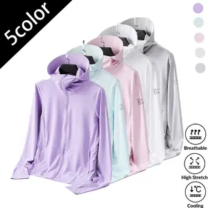 2026 Summer Hot-Selling Outdoor Couple's Ultra-Sun-Protective Jacket for Women, Summer Ice-Cool Breathable Air-Conditioning Jacket, UV-Protective Hooded Jacket for Cycling, UPF50+ Skin Jacket, Cool and Refreshing