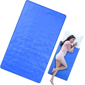 Cooling Pad Mat for Sleep Cooling Mattress Pad Gel for Bed, Relieve Pain, Summer Hot Flashes, Adult, Pets, No or Required(Plain,Blue,48 x 28 Inch)