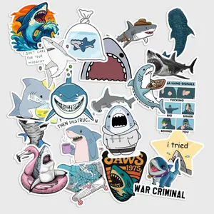 Sticker Pack 20 pcs Shark Ocean Stickers, Sea Animal Vinyl Decals