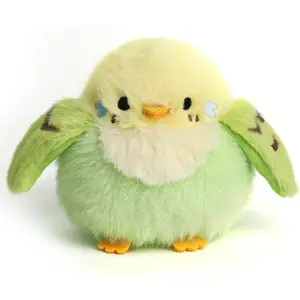 3.9 inches Parakeet Plush Toy Bird Stuffed Animal Plush Toy Holder Bag Pendant Party Christmas Birthday Valentine's Day Gifts Toys for Kids Girlfrends