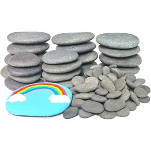 120PCS Painting Rocks, DIY Rocks Flat & Smooth Kindness Rocks Medium/Small/Tiny Rocks