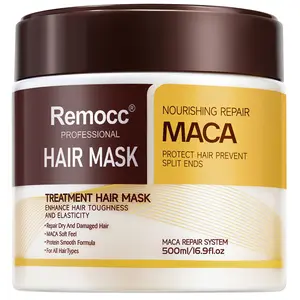 Remocc Keratin Hair Mask Essence - Argan Oil Collagen Treatment Deep Conditioner Hair Mask for Dry Damaged Hair All Hair Types 500ml