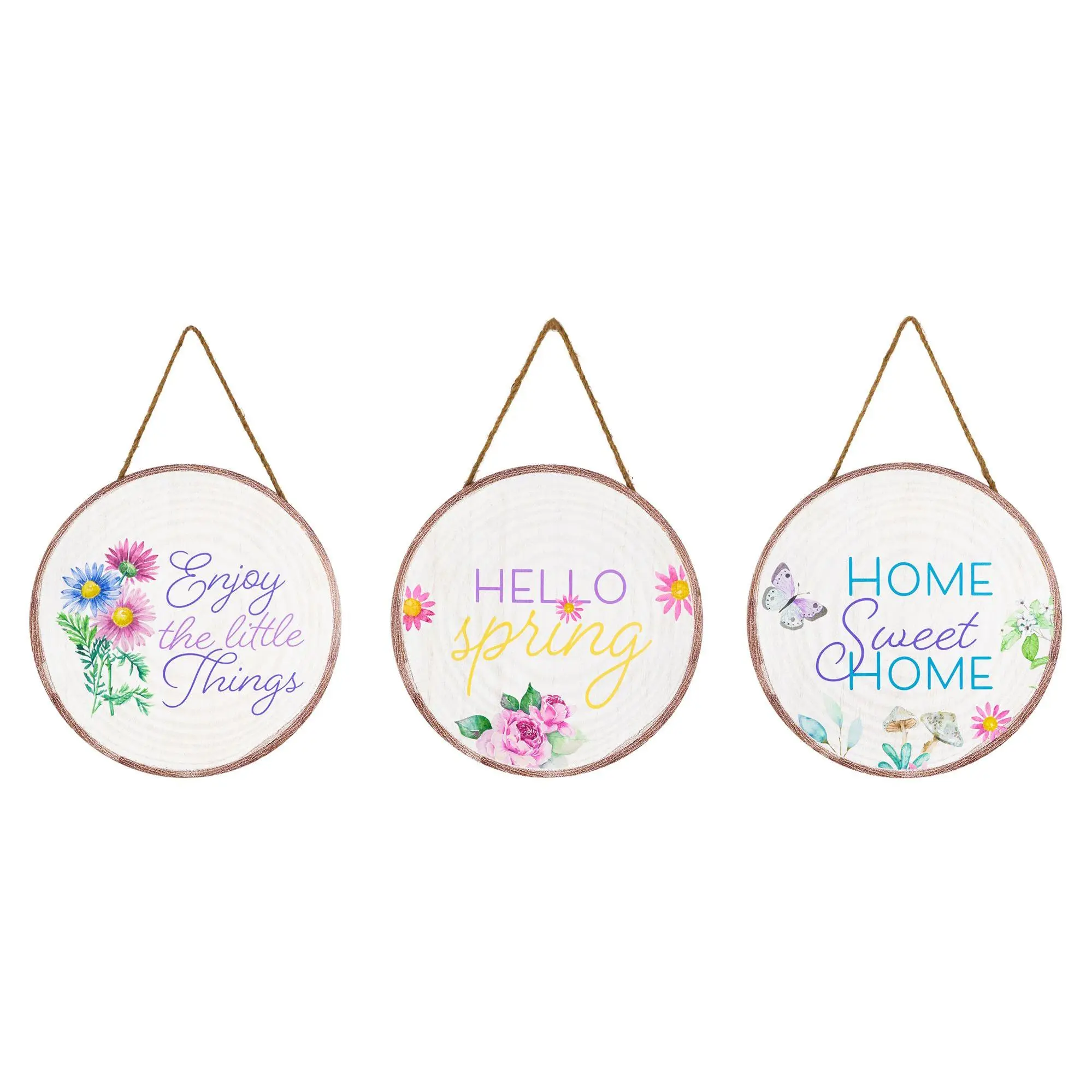 Northlight Floral Hanging Wall Signs - 9.75" -Set of 3 Northlight Floral Hanging Wall Signs - 9.75" -Set of 3