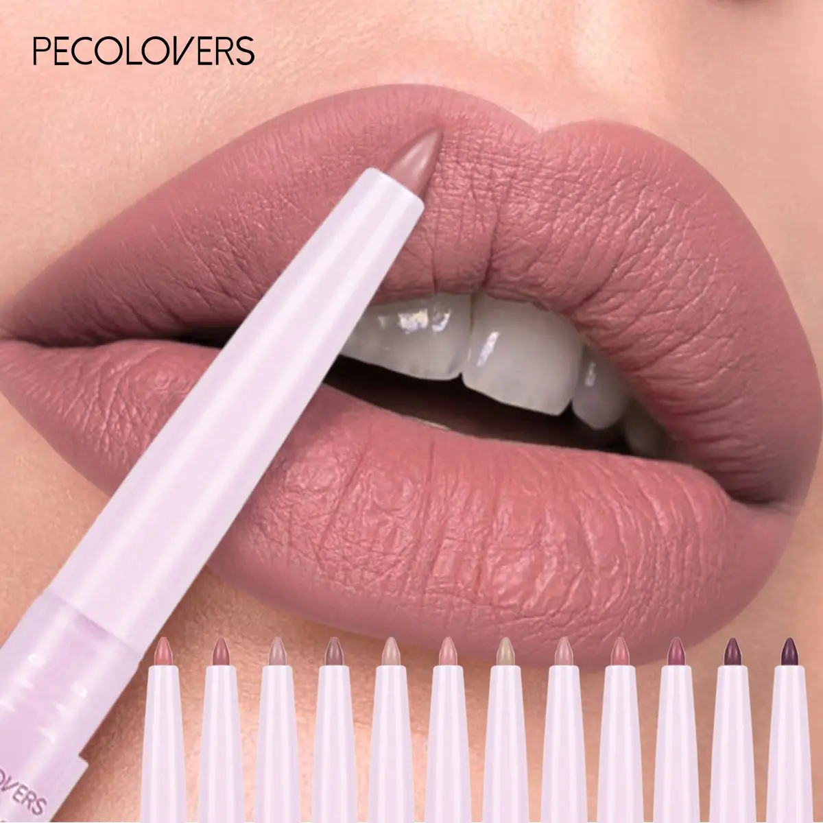 Nude Matte Lipstick Pencil Long-lasting Waterproof Lip Pencil Lip Liner Lips Makeup Tool Lip Contouring