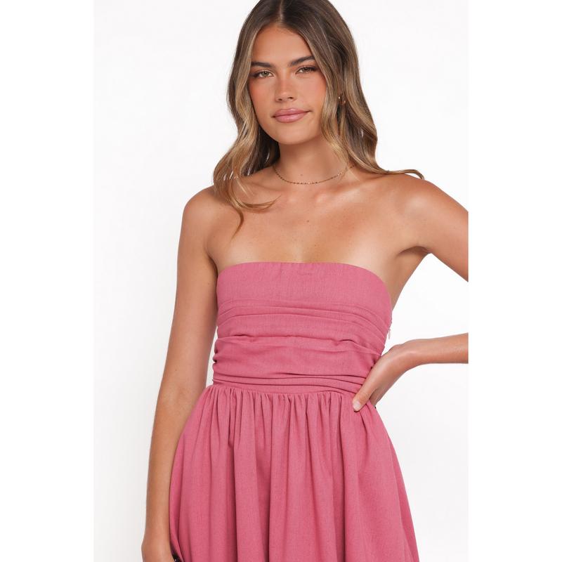 Kayt Strapless Dress - Petal Pink