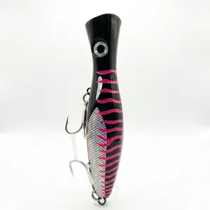 Addictpro 83Popper Series 17cm 83g /6.7 inches 2.9 oz Popping Lure - Deadly on GT, Tuna, & Snapper with Ultra-Tough Through-Wire and  Reflector Scales