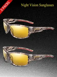 Men's Night Vision Sports Sunglasses, Ideal for Driving, Fishing, Cycling, Running, Baseball, Golf, Travel, Shopping, Selfies, Parties, Beach, Vacation