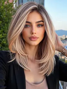 13x6 Hand-Woven Lace Front Wig, Lace Frontal Wigs, Natural Look, Easy Care, Medium Length, Long Curly Hair, Suitable for Daily Wear & Special Occasions