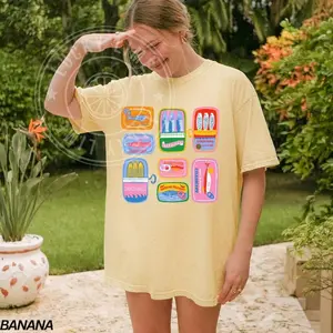 Comfort Sardine Shirt, Fisherman Aesthetic, Tinned Fish Shirt, Beach Shirt, Sardines Portugal Tshirt, Preppy Summer