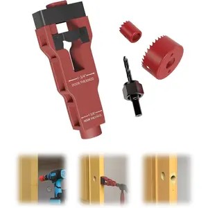 Door Latch Installation Kit, Door Latch Mortise Tool & Metal Door Lock Hole  Kit for Use with /4" or /8" Thick Door, Door Lock Installation Kit for Easy and  Professional Installation