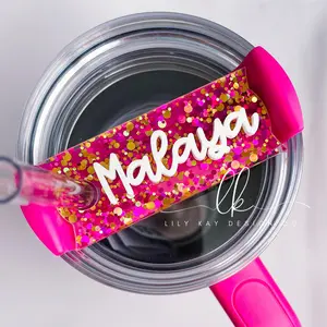 30oz & 40oz Quencher Name Plate | Tumbler Topper | Custom Tumbler Tag