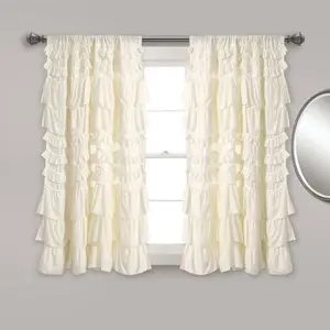 52" x 63" Kemmy Window Kids' Curtain Panel Single Ivory - Lush Décor