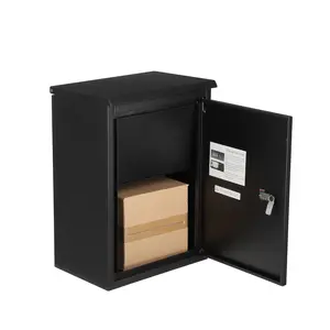 Large Secure Outdoor Package Delivery Box | Galvanized Steel Anti-Theft Waterproof Parcel Drop Mailbox With Combination Code Lock, Heavy Duty Curbside Porch Storage Bin, Full Mounting Hardware Included