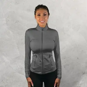 LUXEIT DIAMOND™ Prata Silver Slim-Fit High Neck Training Jacket