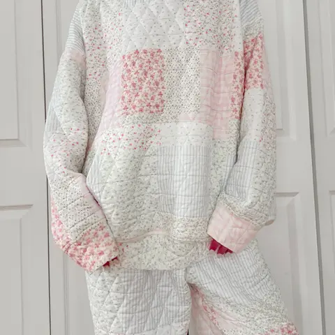 Quilted Pastel Hoodie