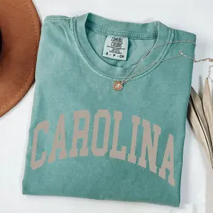 Comfort Colors Carolina Shirt, Faded Vintage Aesthetic Style Carolina, Trendy State Shirt, Game Day, Comfort Colors Shirt